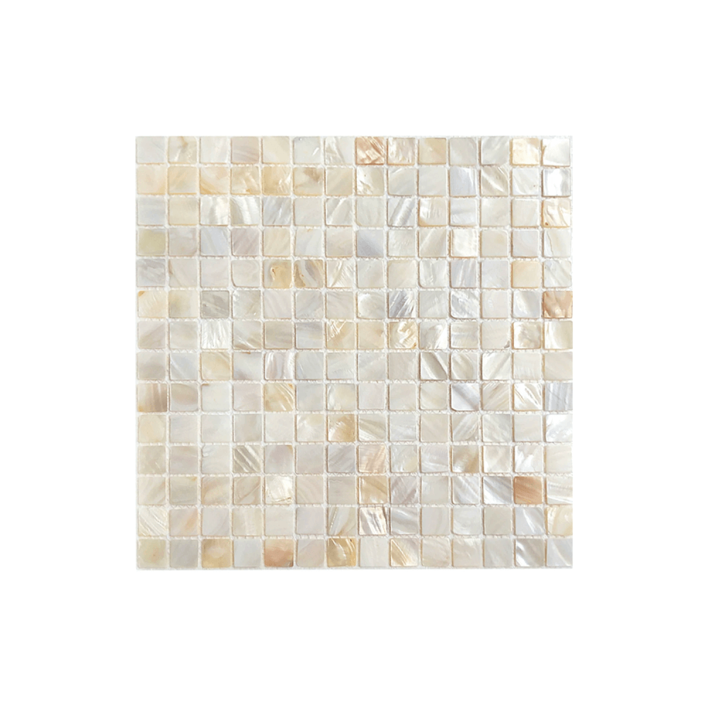 โมเสคเปลือกหอย TIMELESS TILES รุ่น PEARL SEASHELL MOSAIC 30 X 30 ซม. สีขาว CHAMPANGE WHITE ทรงสี่เหลี่ยมจัตุรัส ผิวเงา_0